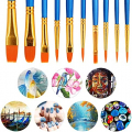 JOINREY Paint Brushes Set,50 Pcs Round Pointed Tip Paintbrushes Nylon Hair Artist Acrylic Paint Brushes for Acrylic Oil Watercolor