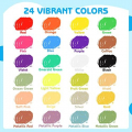 Banral Liquid Chalk Markers Erasable, 24 Colors Neon Chalk Markers Pens for Chalkboard