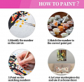Hlison DIY Paint by Numbers for Adults Beginner, Moon Easy Paint by Numbers for Beginner