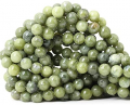 CHEAVIAN 45PCS 8mm Natural Taiwan Green Jade Round Loose Beads for Jewelry Making DIY Bracelet Necklace Materials 1 Strand 15