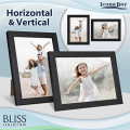 Icona Bay 5x7 Black Picture Frame, Modern Style Wood Composite Frame