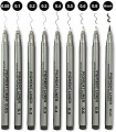 ArtBeek Fineliner Pens,Micro Pens Black Fine Liner Ink Pens Fine Tip Pens Waterproof for Artist Illustration Calligraphy Sketching