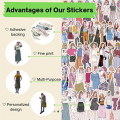 101PCS People Stickers for Scrapbooking Collage Art Embellishments, Planners