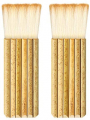 2 Pieces Hake Blender Brush Bamboo Brush for Ceramics Paint Brush Applicator Artist Drawing Brush Craft Painting Brushes for Watercolor, Wash