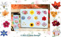 100 Flower Stickers, Floral Sticker Pack for Scrapbook