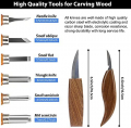 Wood Carving Tools Knife Set 20PCS DIY Wood Carving Kit for Beginners Woodworking Knife Kit with Detail Wood Carving Tools, Whittling Knife