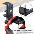 6amLifestyle Foldable Headphone Stand Hanger Hook Under Desk with Cable Organizer Save Space Metal Headset Holder Clamp for Universal Wireless and Wired Headphones Gaming PC Headsets, 6A-1203BK
