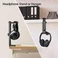Neetto HS906 Headphone Stand & Hanger 2 in 1, Above & Under Desk Gaming Headset Holder Mount Hook with Height Adjustable & Rotating Clamp