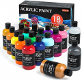 Acrylic Paint, Shuttle Art 18 Colors Acrylic Paint Bottle Set (240ml/8.12oz)