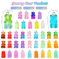 79 PCS Colorful Candy Pendant Charm, Cute Resin Charms for Jewelry Making with Gummy Bear Charms