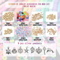 4000Pcs Clay Beads for Jewelry Making Bracelet Kit,Flat Round Polymer Heishi Clay Beads with Pendant and Jump Rings Smiley Letter Beads for Bracelets Necklace Earring DIY Craft-24 Colors 6mm