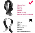 AmoVee Acrylic Headphone Stand Gaming Headset Holder/Hanger, Extra Thick - Black