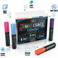 LANA & LUCA Jumbo Liquid Chalk Markers Square Tip - Bold Color Chalk Board Marker for Chalkboards, Windows