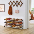 Tajsoon Expandable Shoe Rack Organizer, 3 Tier Adjustable Shoe Shelf