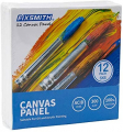 FIXSMITH Painting Canvas Panels - 6 x6 Inch Canvas Panel Super Value 12 Pack Canvases,100% Cotton