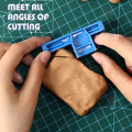 Angle Cutting Clay Tool Steel Wire Bevel Cutter Clay Trimming Tool Clay Bevel Tool Blue Plastic Ceramic Wire Cutters Small Pottery Angle Cutter for Pottery Ceramics and Sculpting, 2.7 x 1.1 x 0.4 Inch