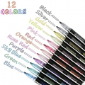 Super Squiggles Outline Markers-12 Colors Super Squiggles Shimmer Markers,Outline Markers Double Line Pen