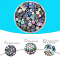 Scyagolila 50Pcs Silicone Loose Beads, DIY Necklace Bracelet Beads for Craft Set Jewelry