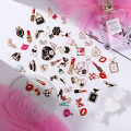 G.C 55Pcs Women Assorted Enamel Charms Lipstick Perfume Makeup Charm Pendants DIY Necklace Bracelet Earring for Jewelry Making