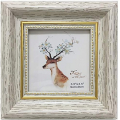 3.5x3.5 Picture Frame White (Cream Color) Square Photo Frame Desktop Display Mount on the wall. The front opening size 2.9x2.9. Plastic Panel (not Glass), Plastic Packaging (not Carton Packaging).