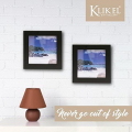 Klikel 5 X 5 Black Picture Frame - Set of 2 5x5 Black Wooden Photo Frame - Made of Real Wood With Glass Photo Protection - Wall Hanging And Table Standing Display