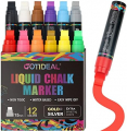GOTIDEAL 12 Colors Jumbo Window Markers, Bold Car Markers