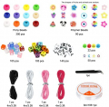 Bracelet Making Kit , Dowsabel Beads for Bracelets Making Pony Beads Polymer Clay Beads Smile Face Beads Letter Beads for Jewelry Making