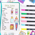 Dual Markers Brush Pen, Colored Pen Fine Point Art Marker & Brush Highlighter Pen for Adult Coloring Hand Lettering Writing Planner Art Supplier(36 Colors Pen Set)