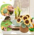 kgxulr Crochet Kit for Beginners, Sunflower Crochet Kit Beginner Crochet Starter Kit for Complete Beginners Adults