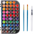 Watercolor Paint Set, 48 Colors Non-toxic Watercolor Paint with a Brush Refillable a Water Brush Pen and Palette