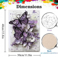 Paint by Numbers for Adults Beginner,4 Pack DIY Adult Paint by Number Kits On Canvas Butterfly Flowers Acrylic Paint