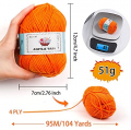 20x51g Large Acrylic Yarn Skeins, 2080 Yards Assorted Yarn for Knitting and Crochet