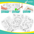 Artkey Pre Drawn Canvas for Painting for Kids, 5 x 7” Printed Canvas to Paint Canvas Set