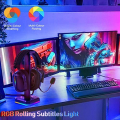 TuparGo G2 Headphone Stand for Desk PC Gaming Headset with Single Rolling Subtitles RGB Light,Suitable for Most Headphone Such as Gaming Headphone/Bluetooth Headphone/Telephone Headset (Basic Black)