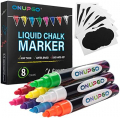 ONUPGO Liquid Chalk Markers, 8 Colors Chalk Pens for Blackboard