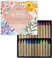 HASHI Water Soluble Oil Pastels (24 Colors) + HASHI Chalk Pastel Holder (2pcs 1set)