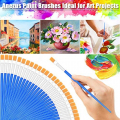 100Pcs Small Paint Brushes Bulk, Anezus Flat Top Acrylic Paint Brushes Classroom Brush for Kids Mini Paint Brushes for Touch Up Crafts Detail Painting