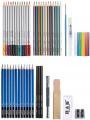 51-Piece Colored Pencils Set