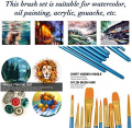 Acrylic Paint Brush Set, 1 Packs / 10 pcs Watercolor Brushes Painting Brush Nylon Hair Brushes for All Purpose Oil Watercolor Painting Artist Professional Kits.