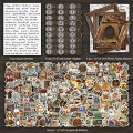 ANERZA 531 PCS Vintage Scrapbooking Supplies Stickers, Aesthetic Scrapbook Paper Art Journaling Kit for Bullet Journals
