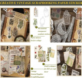 260 Pieces Vintage Scrapbooking Supplies Aesthetic Scrapbook Stickers for Journaling, Junk Journal Kit Scrapbook Paper Bullet Journals Supplies for Planner