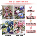 DIY Paint by Numbers for Adults,4 Pack Oil Painting Paint by Numbers for Beginner