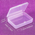 SATINIOR 12 Pack Clear Plastic Beads Storage Containers Box with Hinged Lid for Beads and More (4.45 x 3.3 x 1.18 Inch)