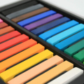 (24 Colors + 6 Sticks) HASHI Non Toxic Long Soft Pastel Set for Professionals - Square Chalks Brilliant Assorted Colors