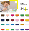 Gouache Paint Set, 24 Colors x 30ml Unique Jelly Cup Design with 3 PSC Paint Brushes
