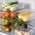 6 Pack Plastic Storage Bins for Pantry, Refrigerator, 10 x 6 x 3 Inch