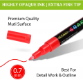 Emooqi 24 PCS Acrylic Paint Pens 0.7mm fine tip