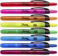 Sharpie Liquid Retractable Highlighters Assorted Colors | Chisel Tip Highlighter Pens, 8 Count