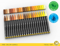 Acrylic Paint Pens 22 Yellow & Brown Tones Assorted Pro Color Series Markers Set