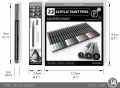 Acrylic Paint Pens Gray Tones 22 Assorted Pro Color Series Grey Markers Set